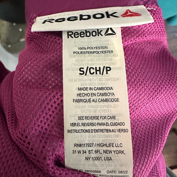 Women’s Reebok Printed Track Jacket small pink Print - Picture 15 of 16